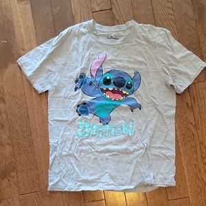 Disney womens Gray Stitch T-Shirt